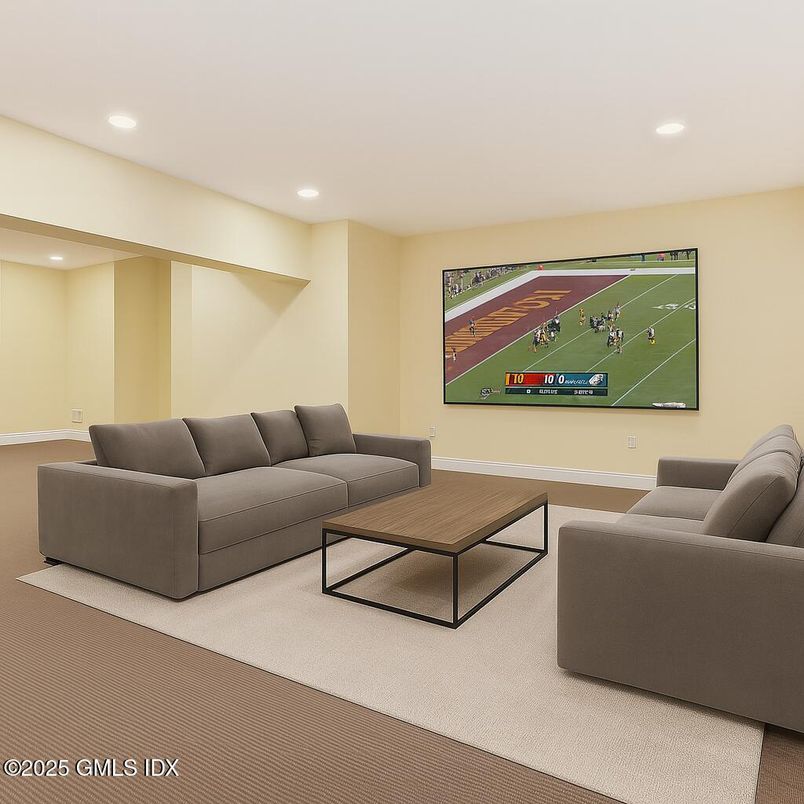 Interior, Living room, Recessed Lighting
