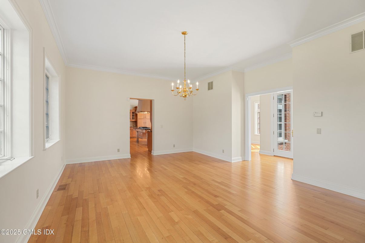 Chandelier, Empty room, Interior, Wood Texture Flooring