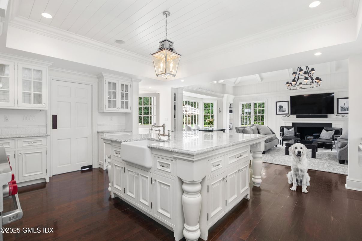Interior, Kitchen, Living room, Pendant Lights, Recessed Lighting, Wood Texture Flooring