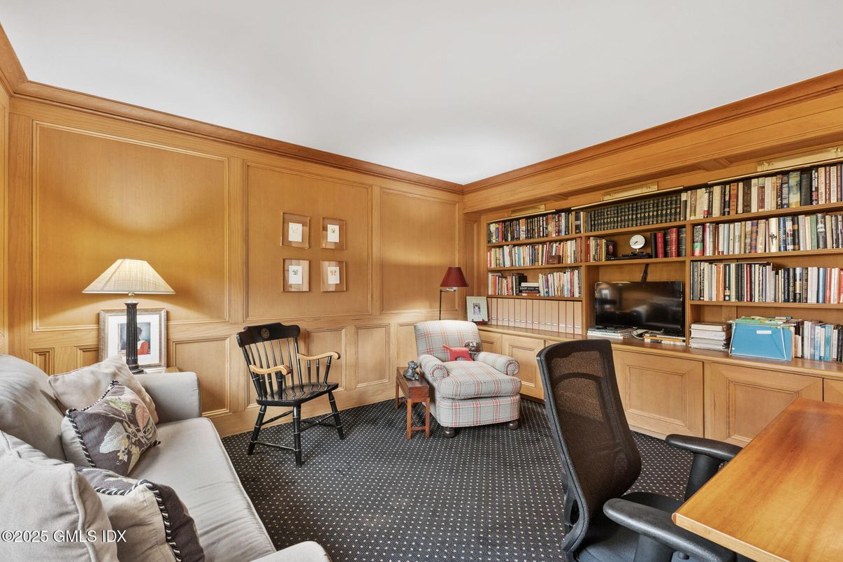 Home Office, Interior, Wooden Walls