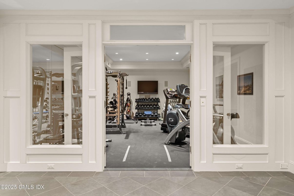 Fitness Equipment, Gym, Interior, Recessed Lighting