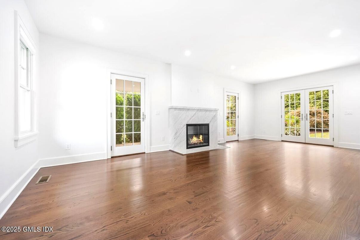 Empty room, Fireplace, Interior, Wood Texture Flooring