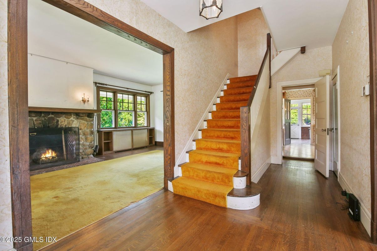 Fireplace, Interior, Wood Texture Flooring