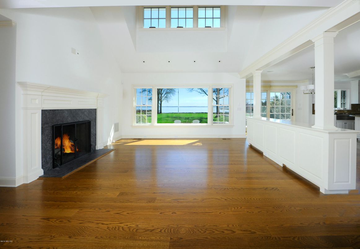 Fireplace, Interior, Recessed Lighting, Wood Texture Flooring