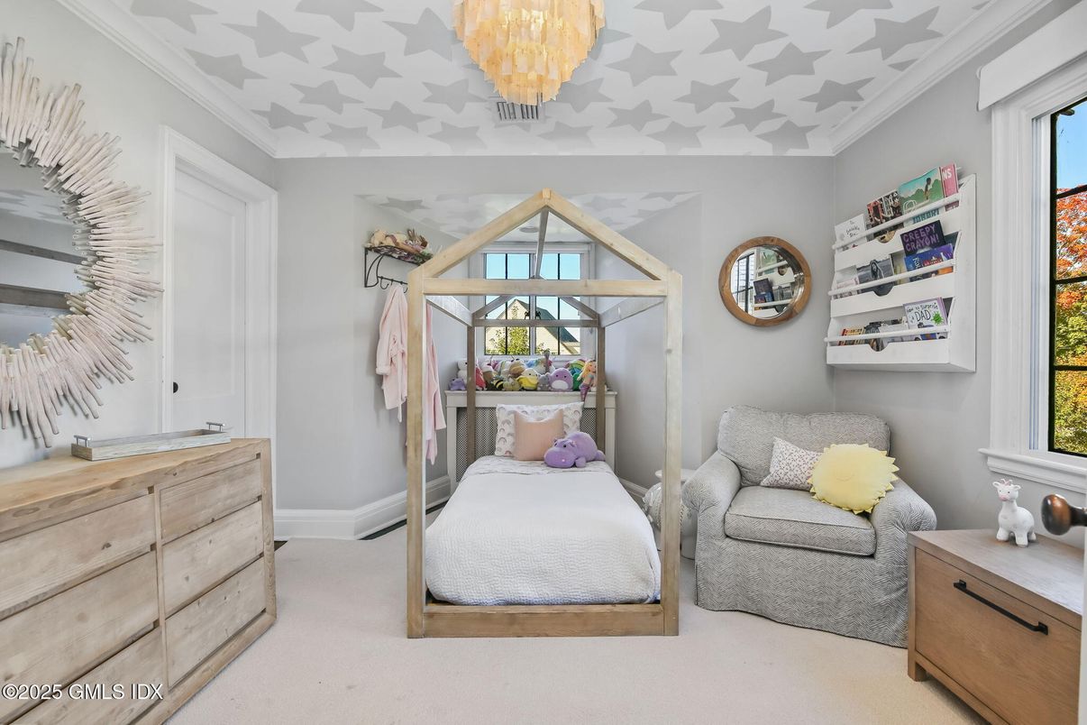 Bedroom, Chandelier, Interior