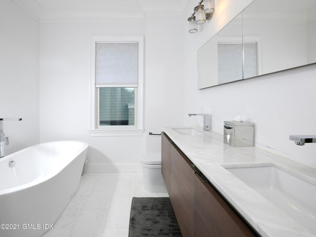 Bathroom, Dual Sink Vanities, Free Standing Baths, Interior, Marble