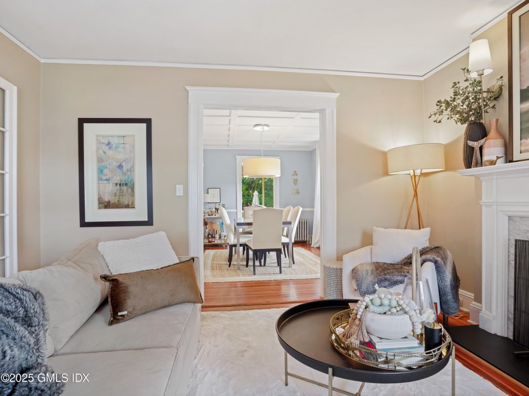 Dining room, Fireplace, Interior, Wood Texture Flooring