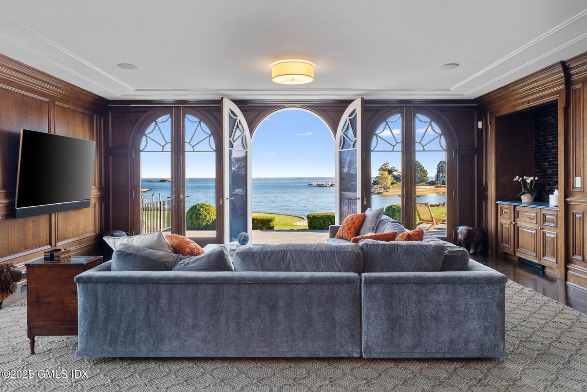Interior, Living room, Water, Wood Texture Flooring, Wooden Walls