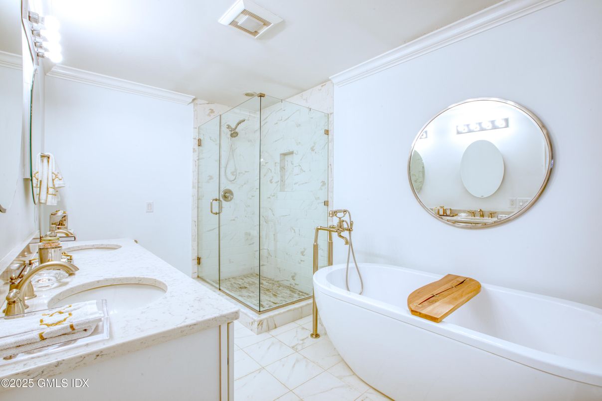 Bathroom, Glass Shower, Interior, Marble, Marble Walls