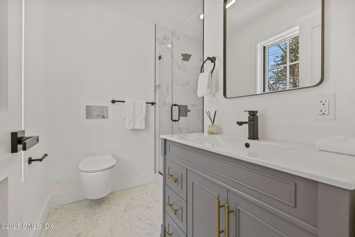 Bathroom, Glass Shower, Interior, Marble, Marble Walls