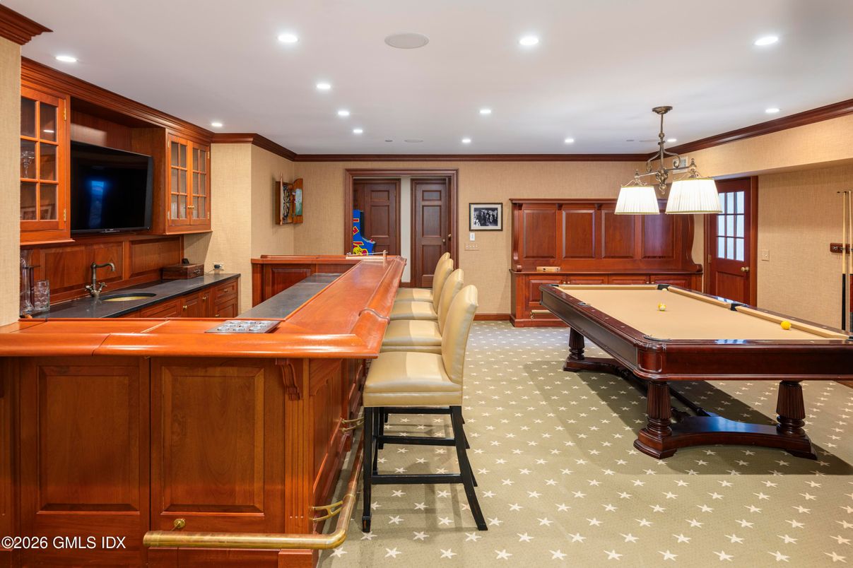 Billiard Table, Game Room, Interior, Pendant Lights, Recessed Lighting