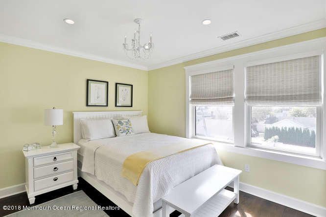 Bedroom, Chandelier, Interior, Recessed Lighting, Wood Texture Flooring