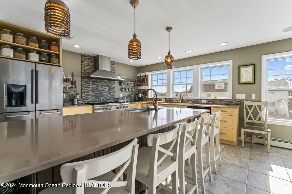 Interior, Kitchen, Pendant Lights, Recessed Lighting, Stainless Steel Appliances