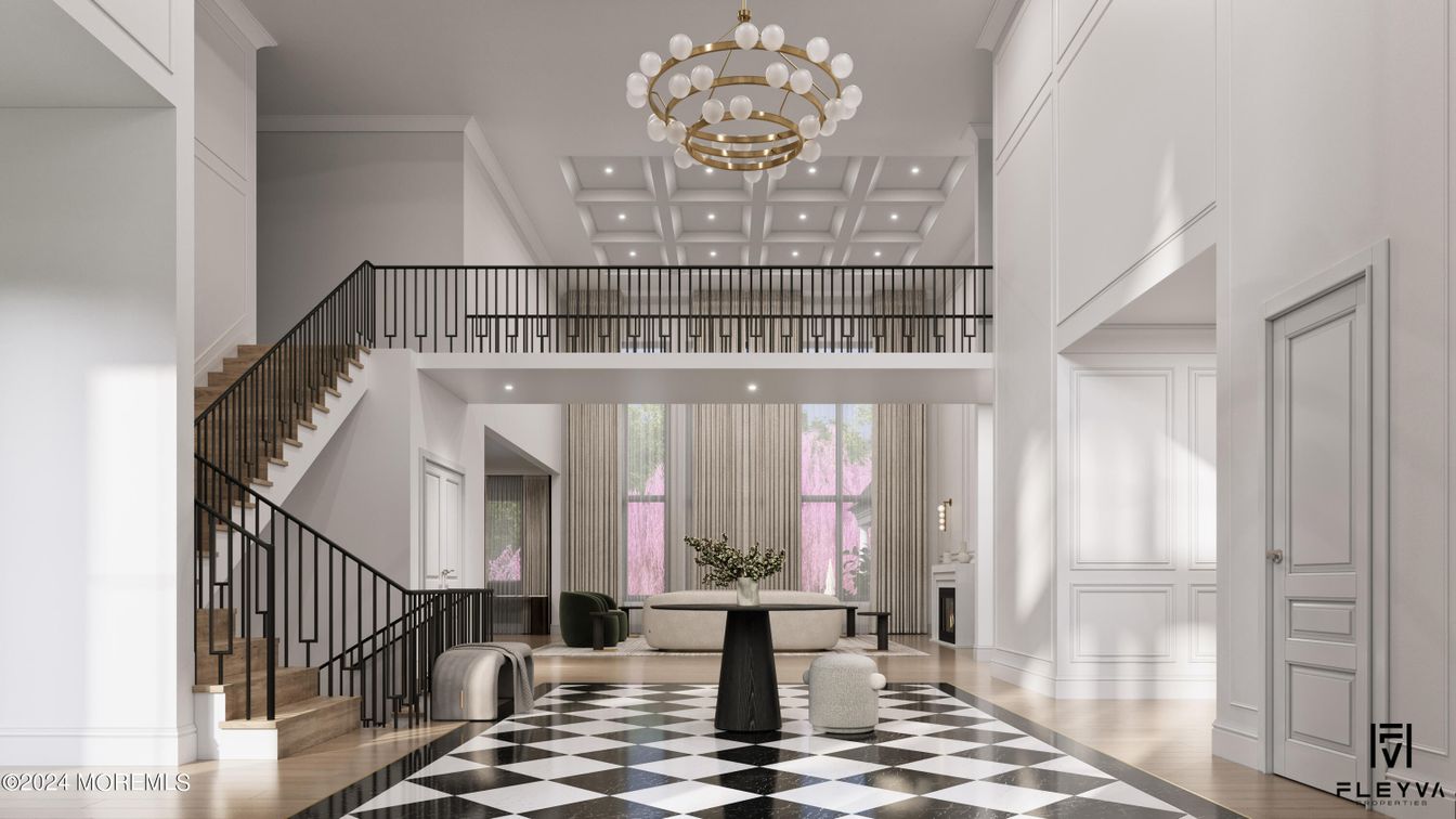 Chandelier, Interior, Recessed Lighting