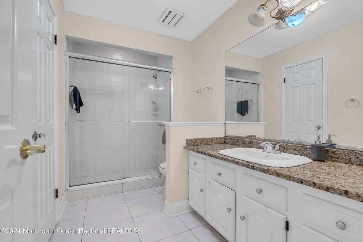 Bathroom, Dual Sink Vanities, Glass Shower, Interior