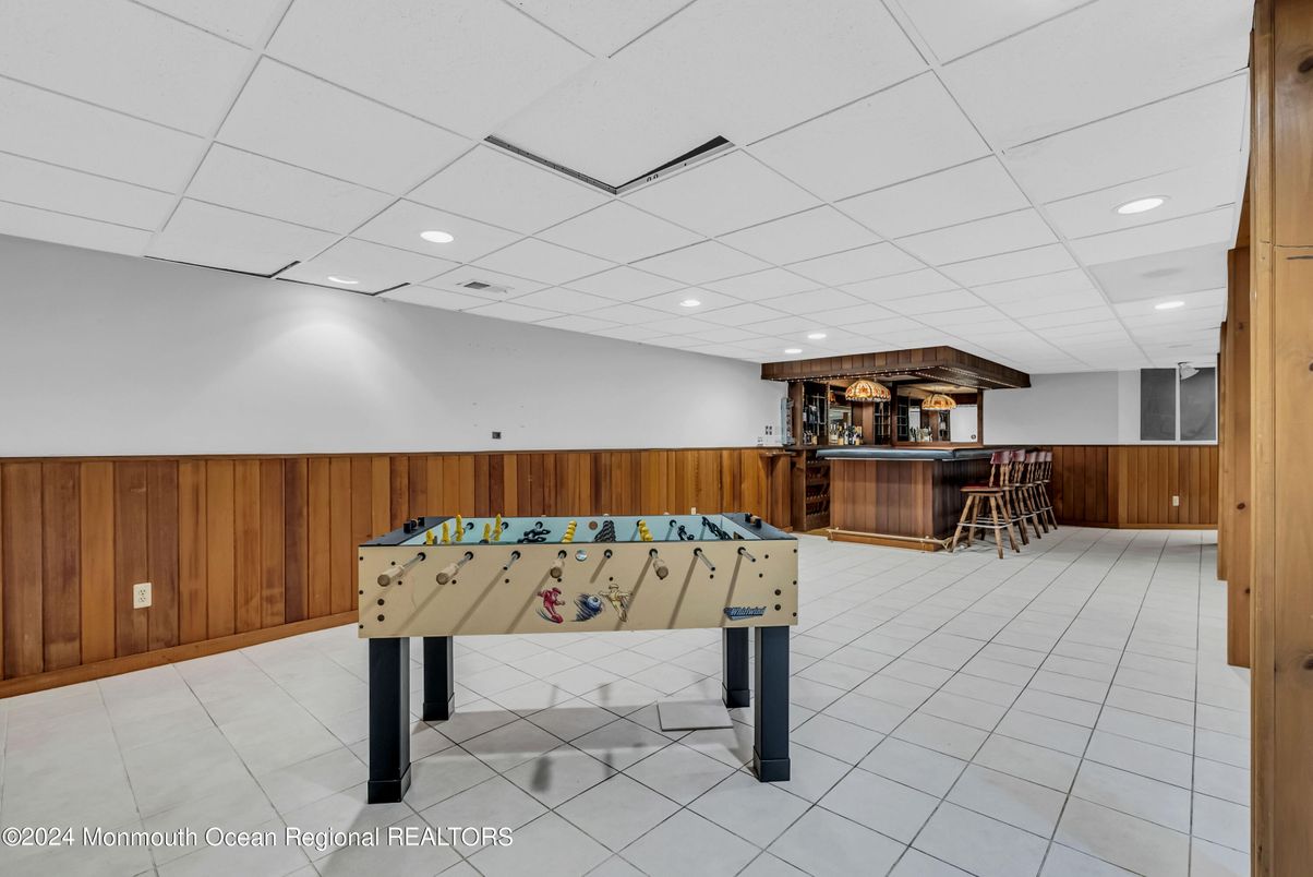 Game Room, Interior, Recessed Lighting, Wooden Walls