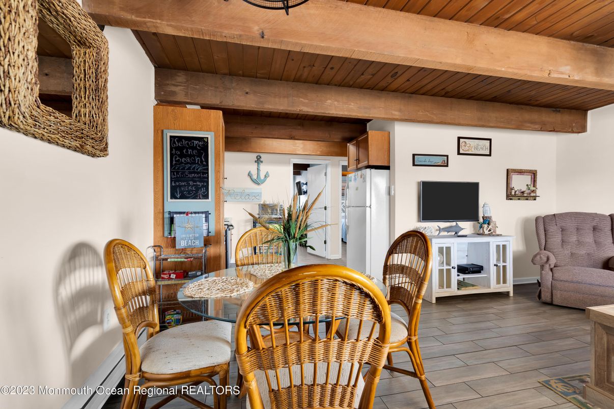 Dining room, Interior, Wooden Beams, Wooden Ceilings, Wood Texture Flooring