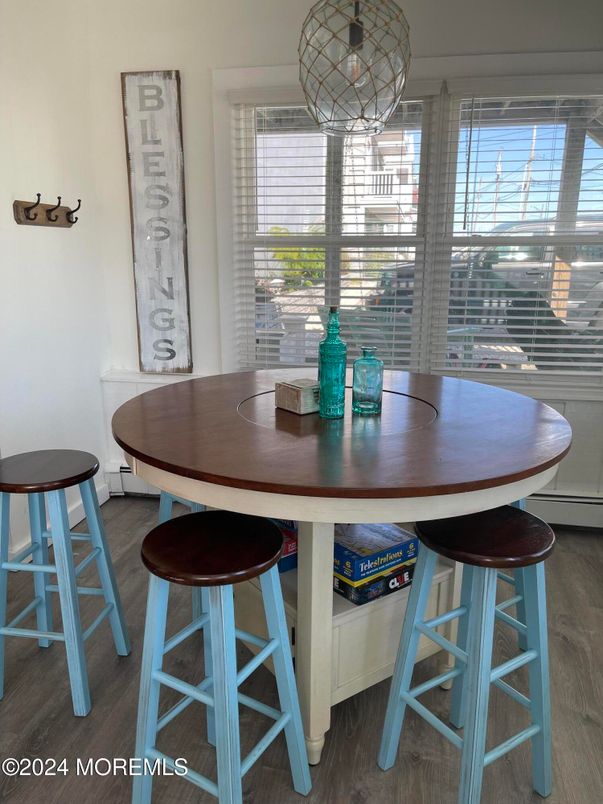 Dining room, Interior, Wood Texture Flooring