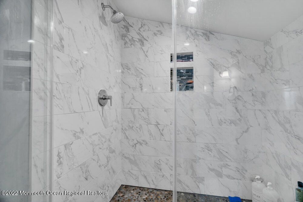 Bathroom, Glass Shower, Interior, Marble Walls
