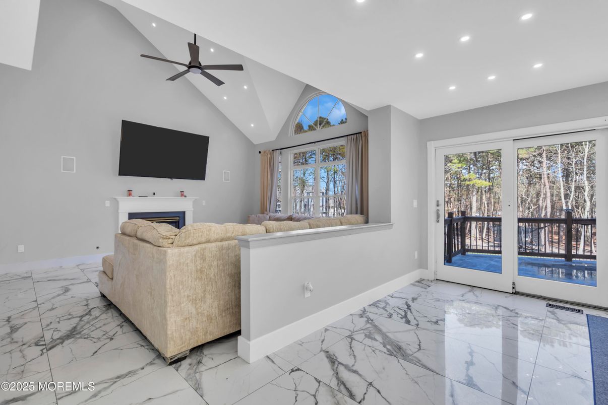 Interior, Living room, Marble, Recessed Lighting