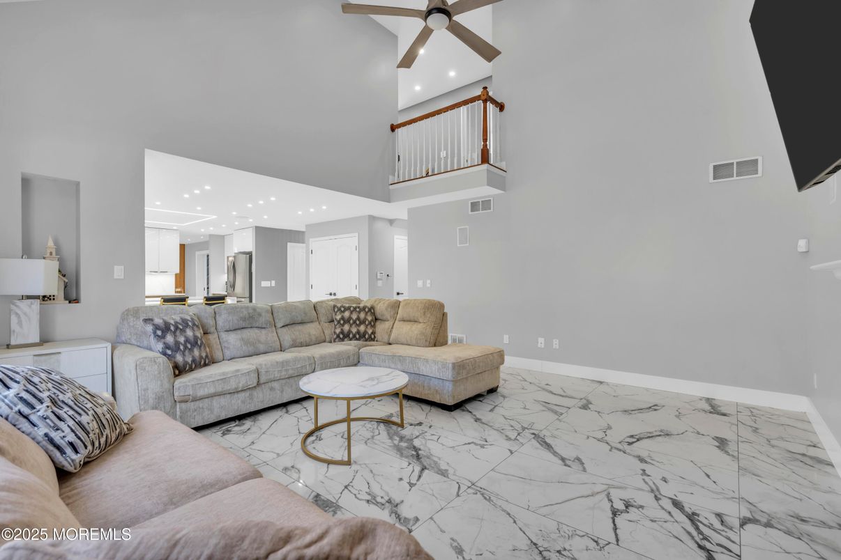 Interior, Kitchen, Living room, Marble, Recessed Lighting