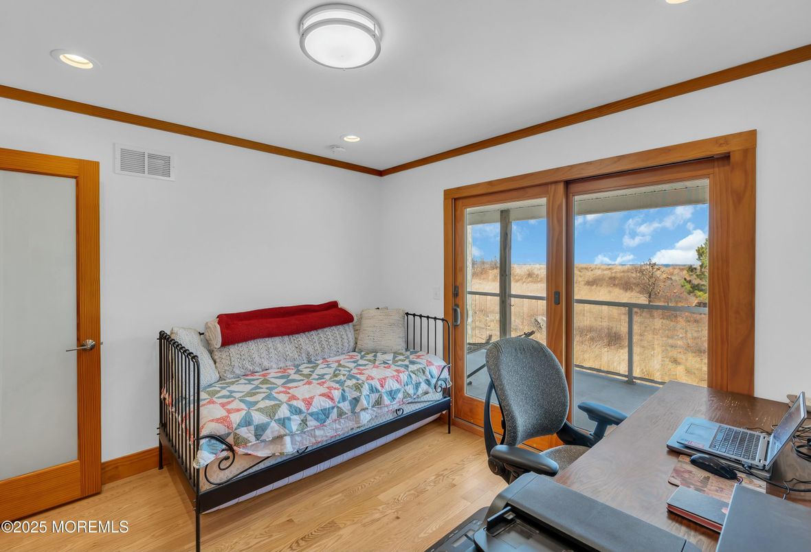 Bedroom, Home Office, Interior, Recessed Lighting, Wood Texture Flooring