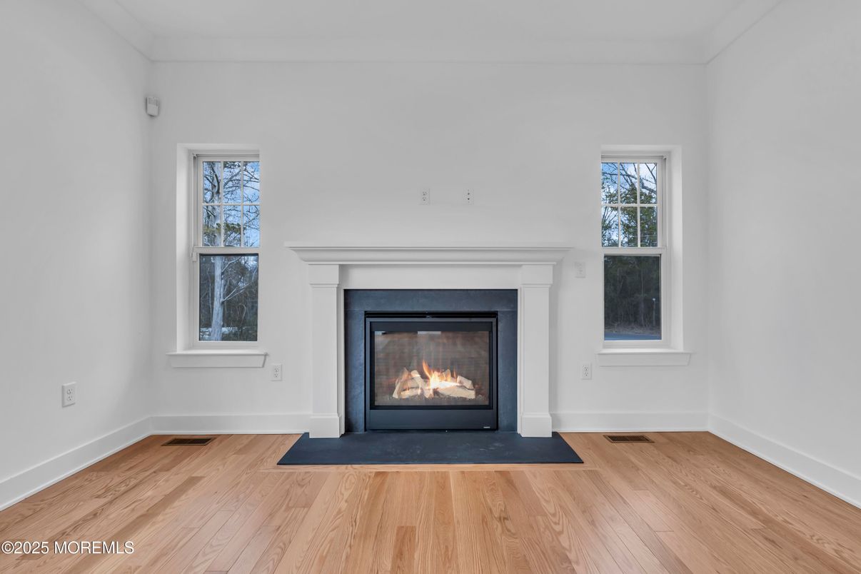 Fireplace, Interior, Wood Texture Flooring