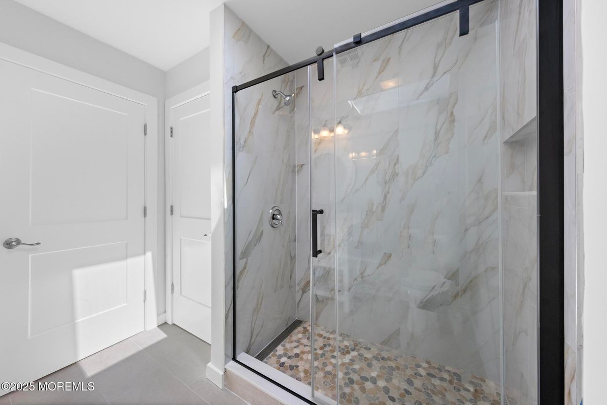 Bathroom, Glass Shower, Interior, Marble Walls