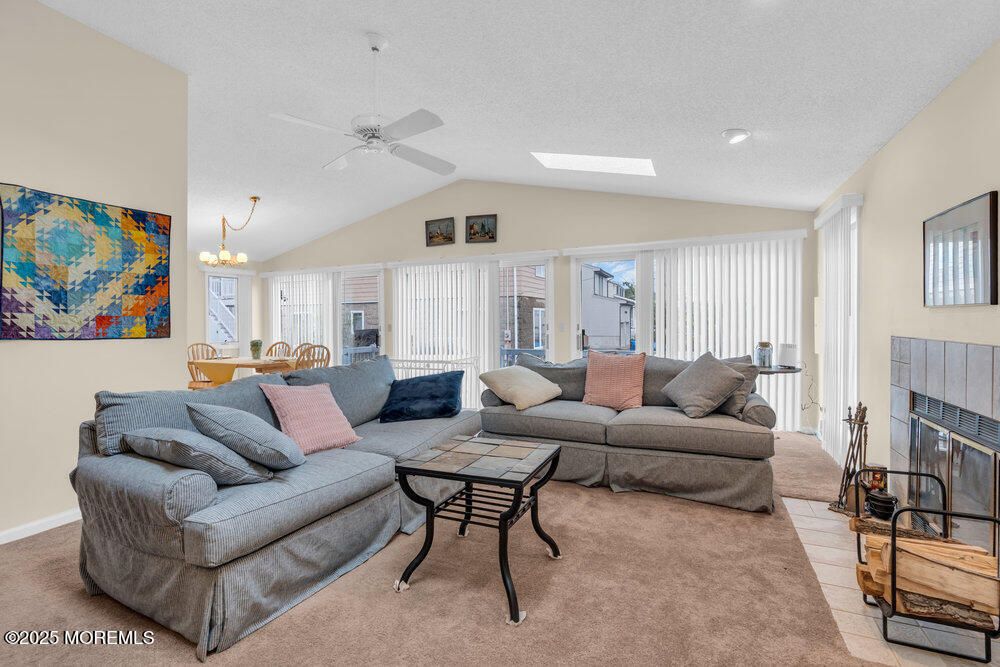 Chandelier, Dining room, Fireplace, Interior, Living room, Recessed Lighting