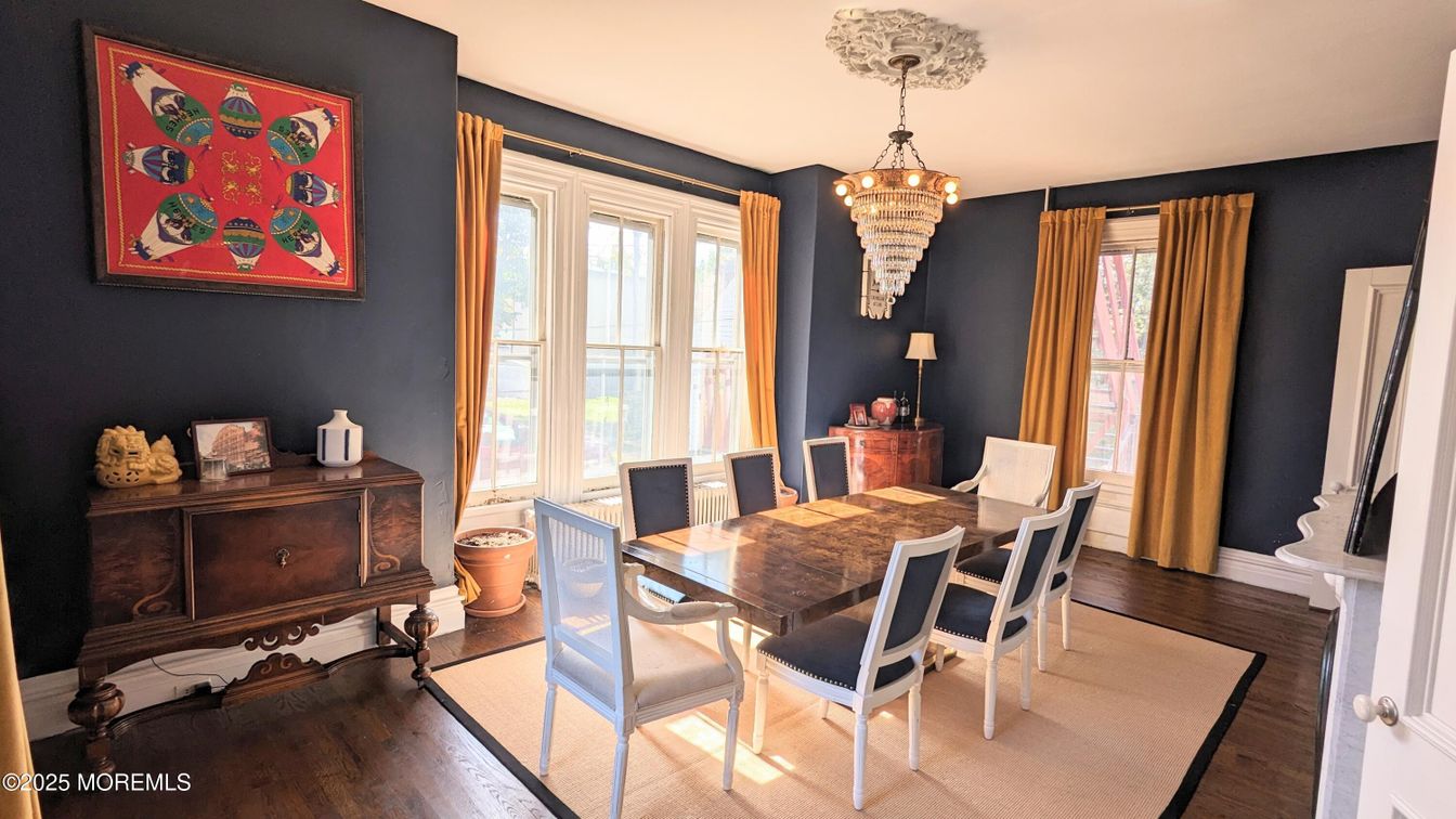 Chandelier, Dining room, Interior, Wood Texture Flooring