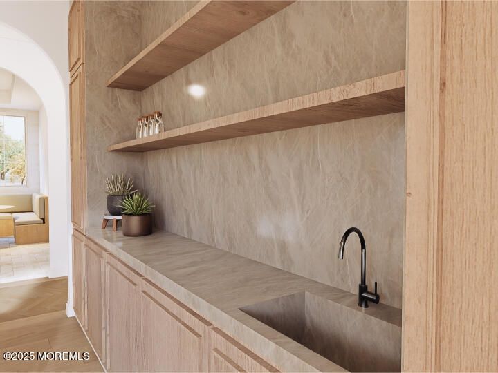 Interior, Recessed Lighting, Wood Texture Flooring