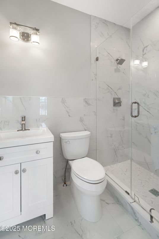 Bathroom, Glass Shower, Interior, Marble, Marble Walls