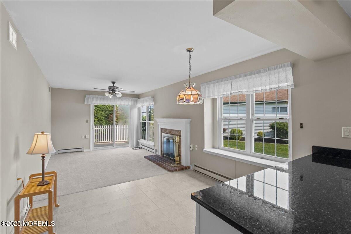 Fireplace, Interior, Pendant Lights