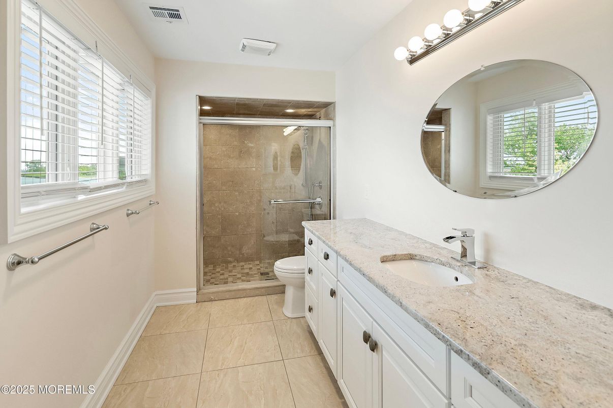 Bathroom, Dual Sink Vanities, Glass Shower, Interior