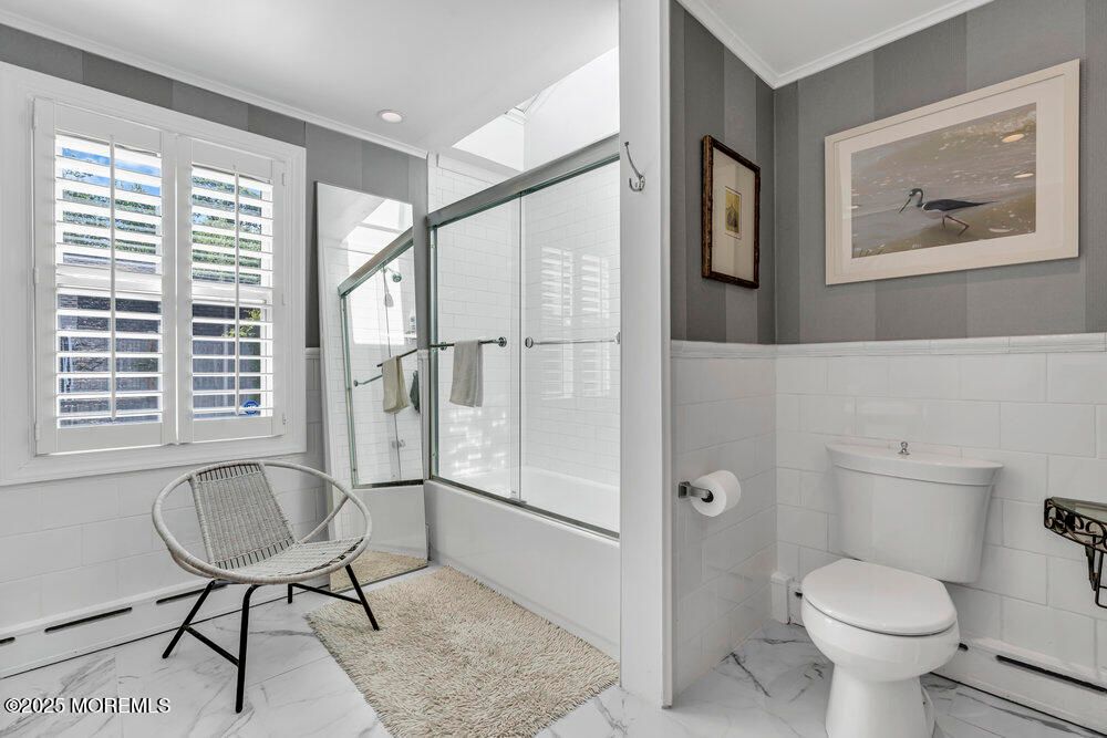 Bathroom, Glass Shower, Interior, Marble, Recessed Lighting