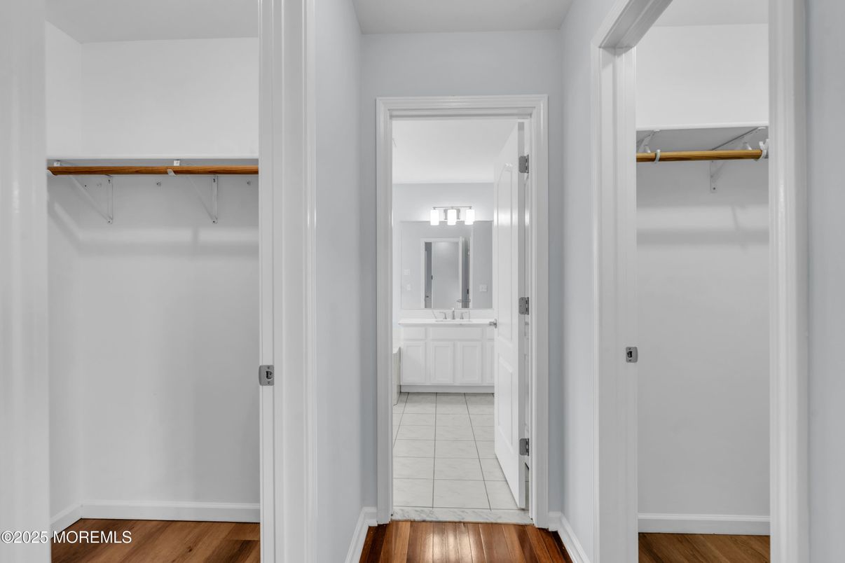 Bathroom, Interior, Marble, Walk-in Closets, Wood Texture Flooring