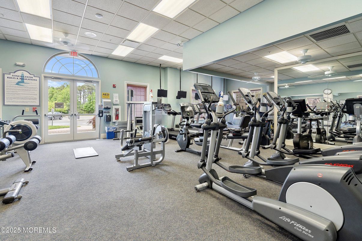 Fitness Equipment, Gym, Interior, Recessed Lighting