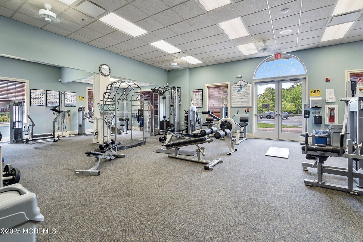 Fitness Equipment, Gym, Interior, Recessed Lighting