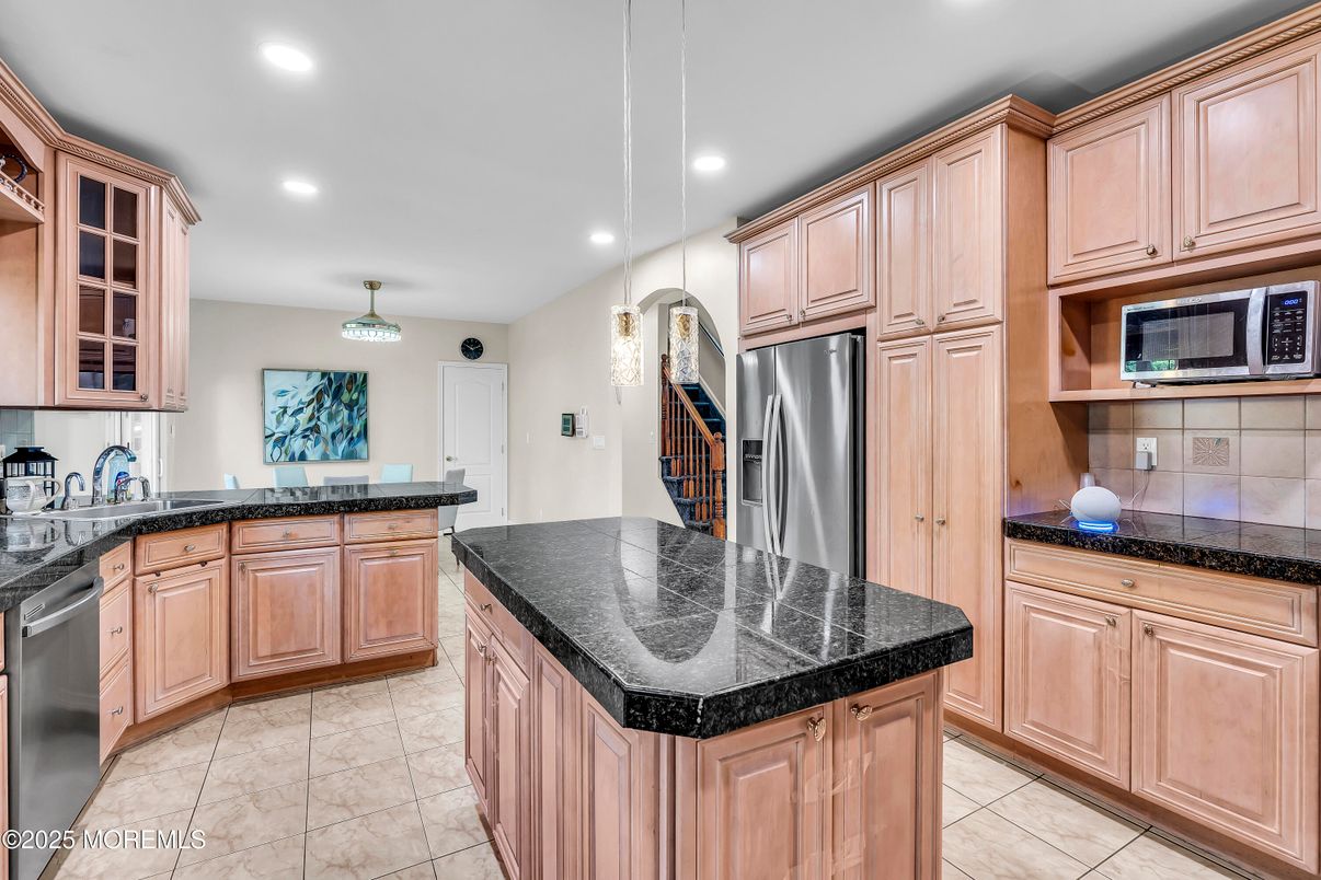 Interior, Kitchen, Pendant Lights, Recessed Lighting, Stainless Steel Appliances