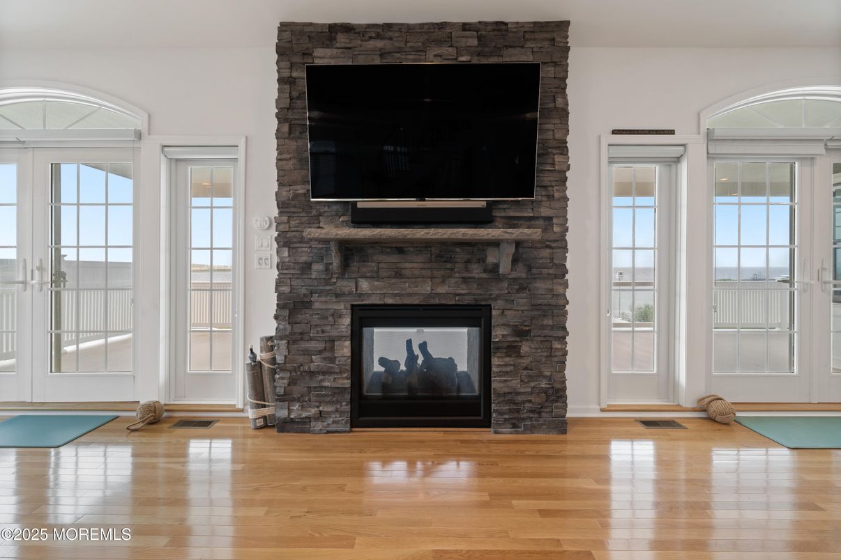 Fireplace, Interior, Wood Texture Flooring