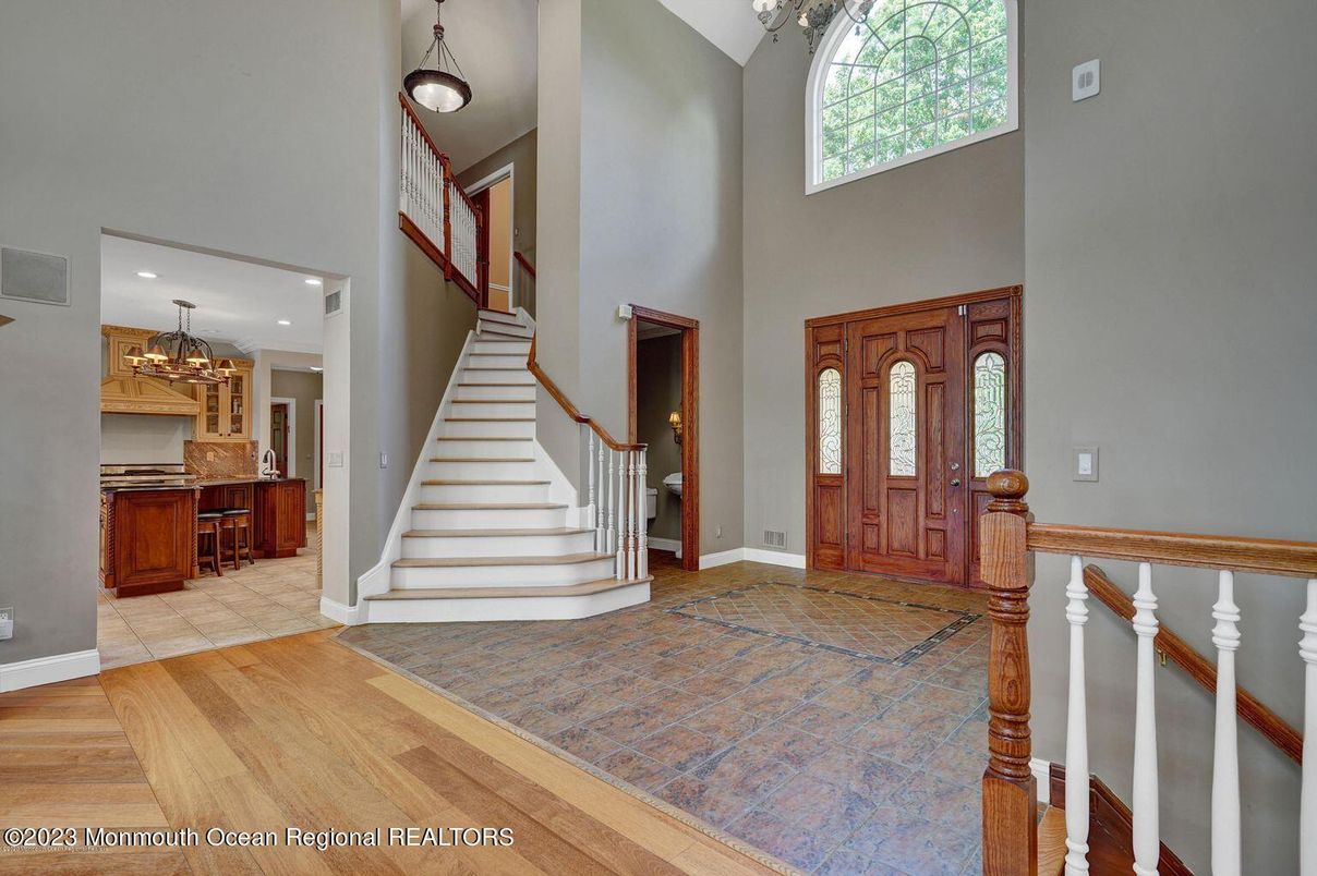 Chandelier, Interior, Recessed Lighting, Wood Texture Flooring