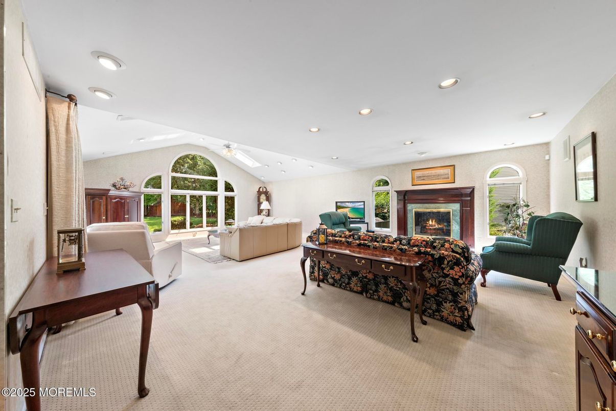 Fireplace, Interior, Living room, Recessed Lighting