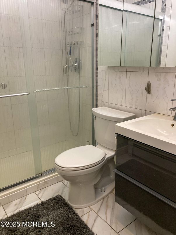 Bathroom, Glass Shower, Interior, Marble Walls