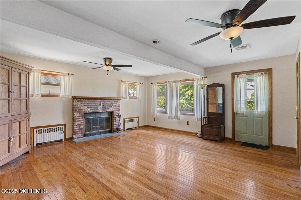 Empty room, Fireplace, Interior, Wood Texture Flooring