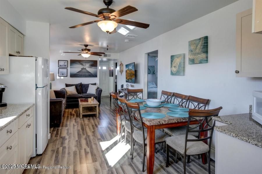 Dining room, Interior, Kitchen, Living room, Wood Texture Flooring