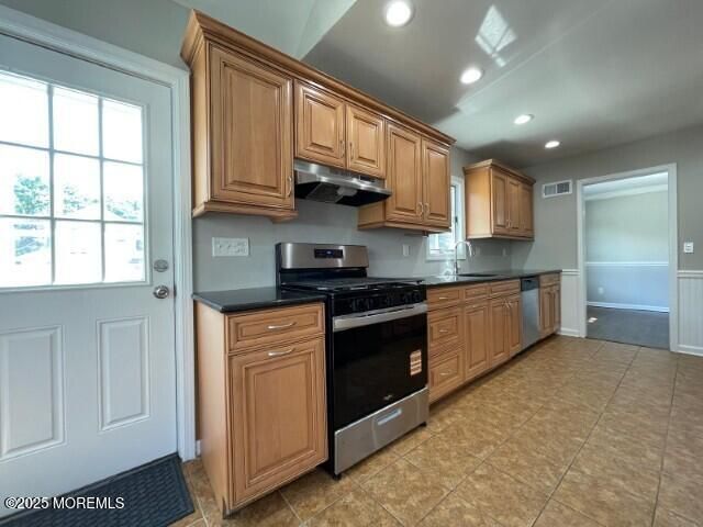 Interior, Kitchen, Recessed Lighting, Stainless Steel Appliances