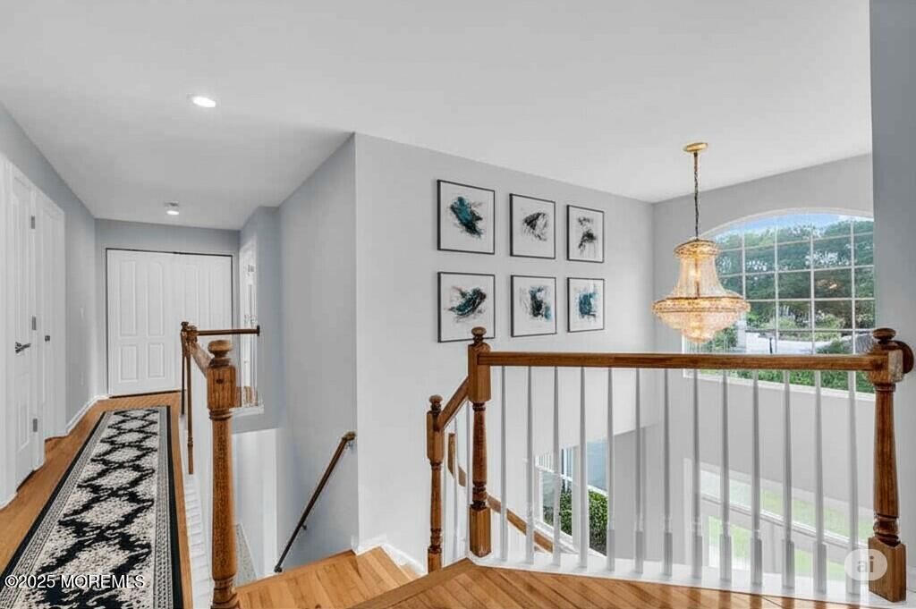 Chandelier, Interior, Recessed Lighting, Wood Texture Flooring