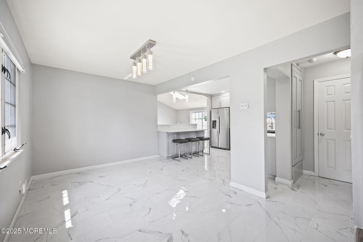 Interior, Kitchen, Marble, Pendant Lights