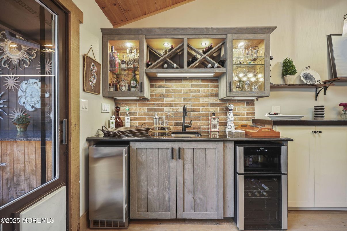 Interior, Stone Walls, Wooden Beams, Wood Texture Flooring