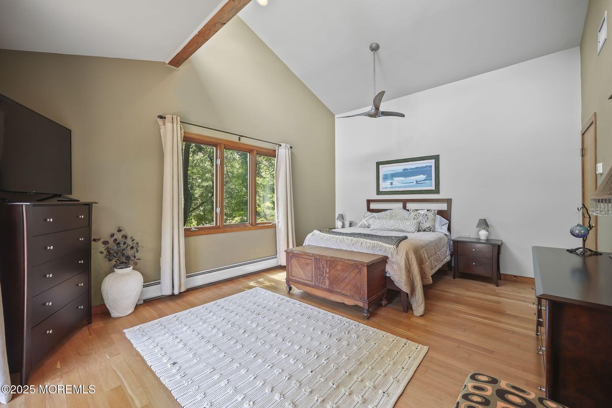 Bedroom, Interior, Wooden Beams, Wood Texture Flooring